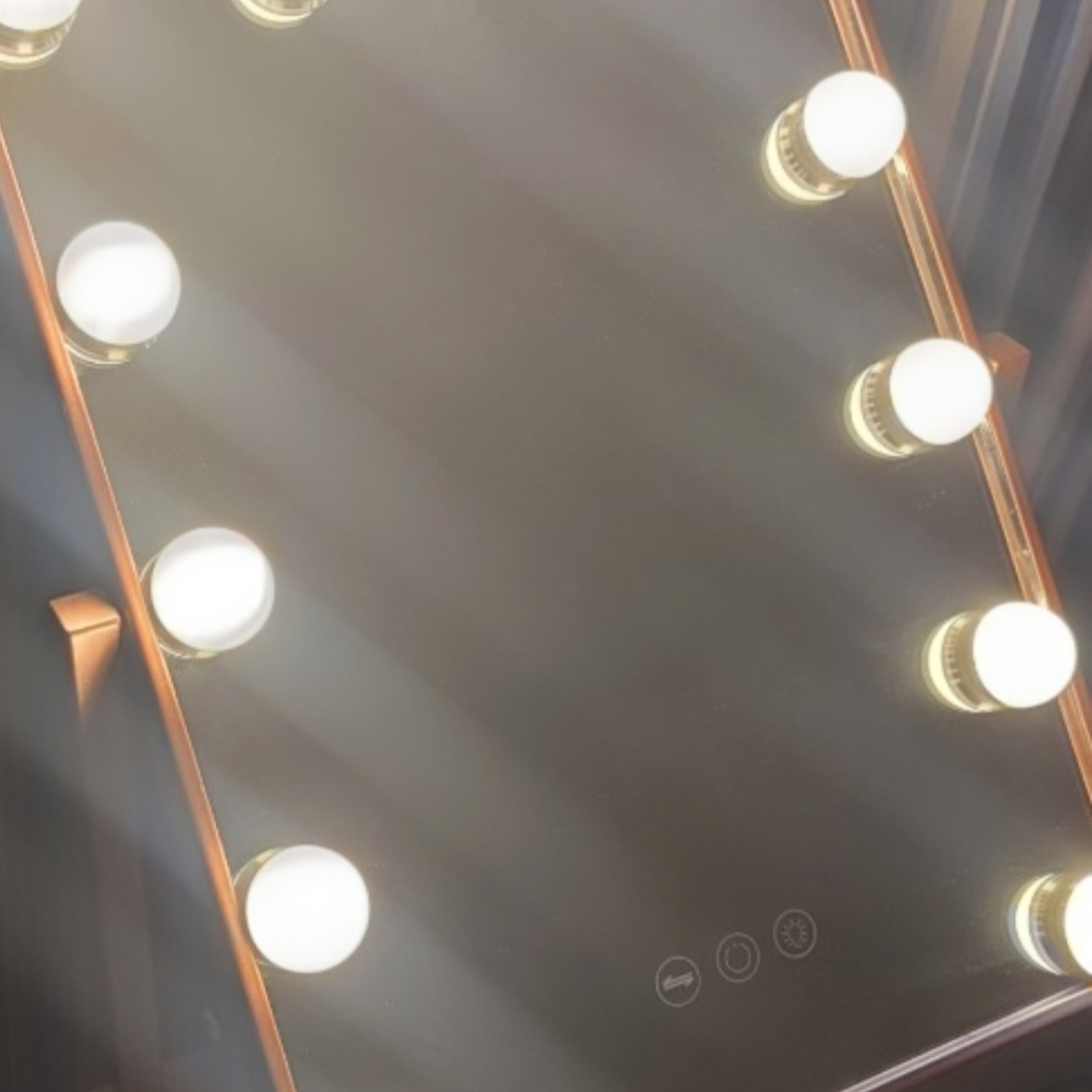 LED Vanity Mirror with Lights - Gold Frame